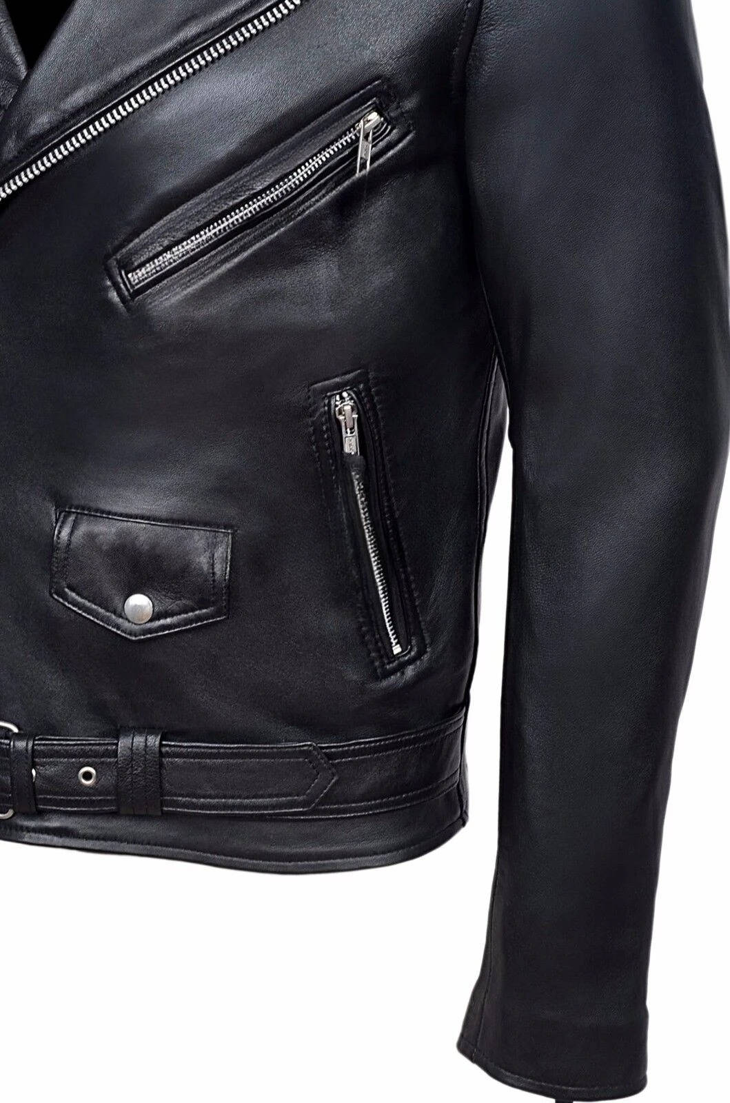 Men's Classic Leather Biker Jacket