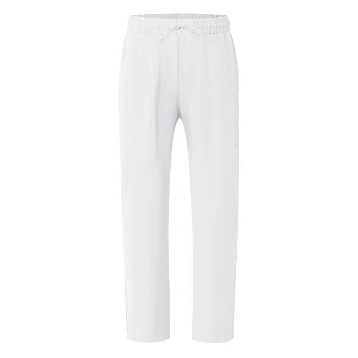 John | Men's Casual Linen Straight Leg Pants, Breathable & Comfortable