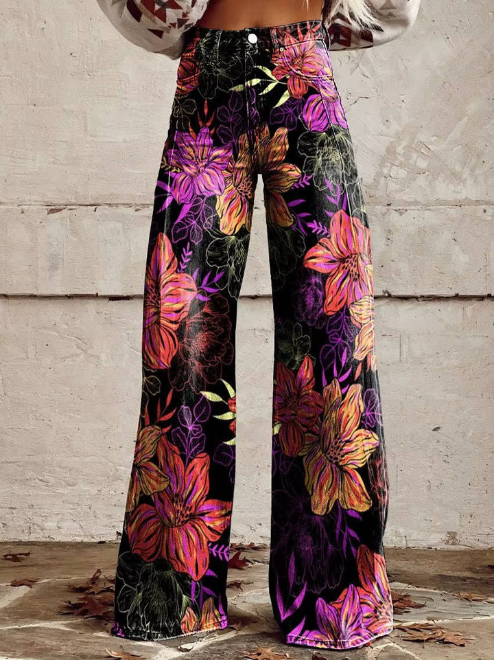 Women's Floral Print Trousers