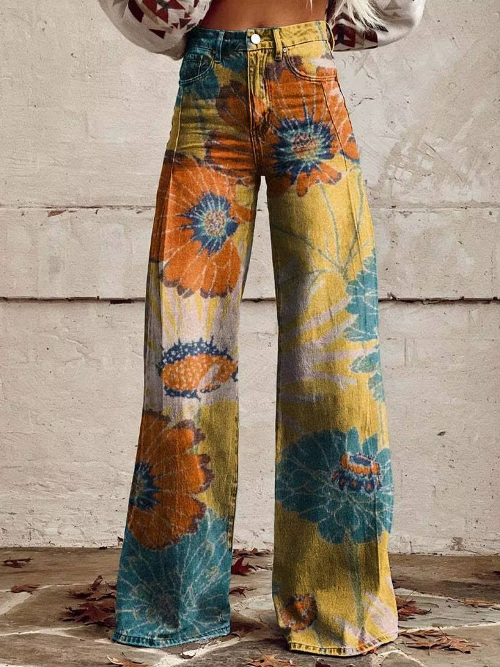 Women's Floral Print Trousers