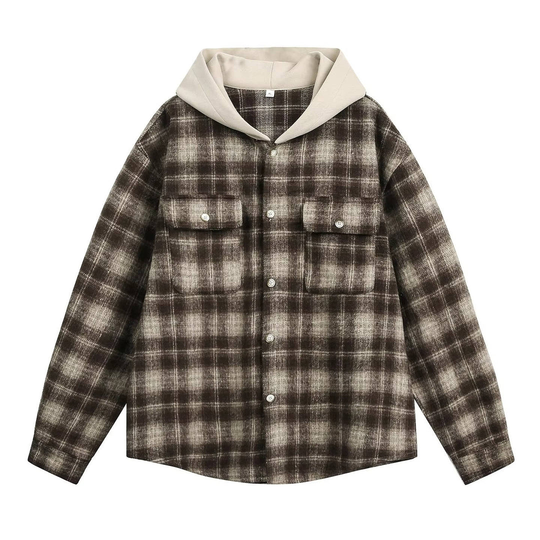 Men's Hooded Flannel Shirt