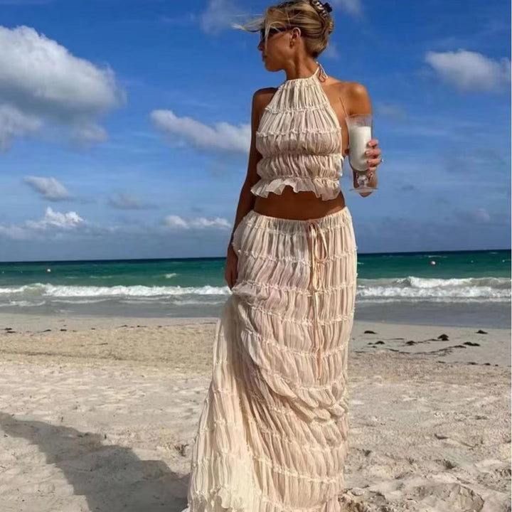 Women's Boho Backless Maxi Dress for Summer