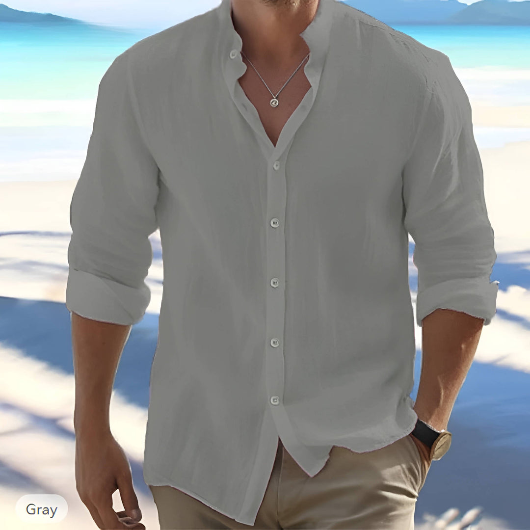 Men's Lightweight Long Sleeve Cotton Summer Shirt