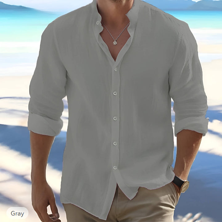 Men's Lightweight Long Sleeve Cotton Summer Shirt