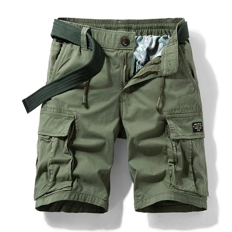 Men's Summer Multi-Pocket Cotton Cargo Shorts