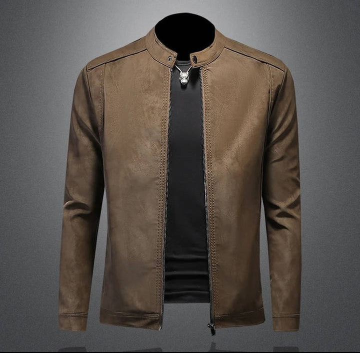 Men's Stylish Matte Leather Jacket