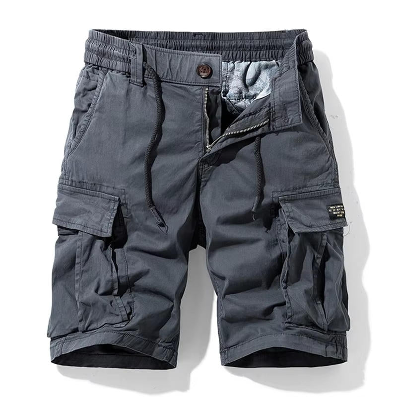 Men's Summer Multi-Pocket Cotton Cargo Shorts
