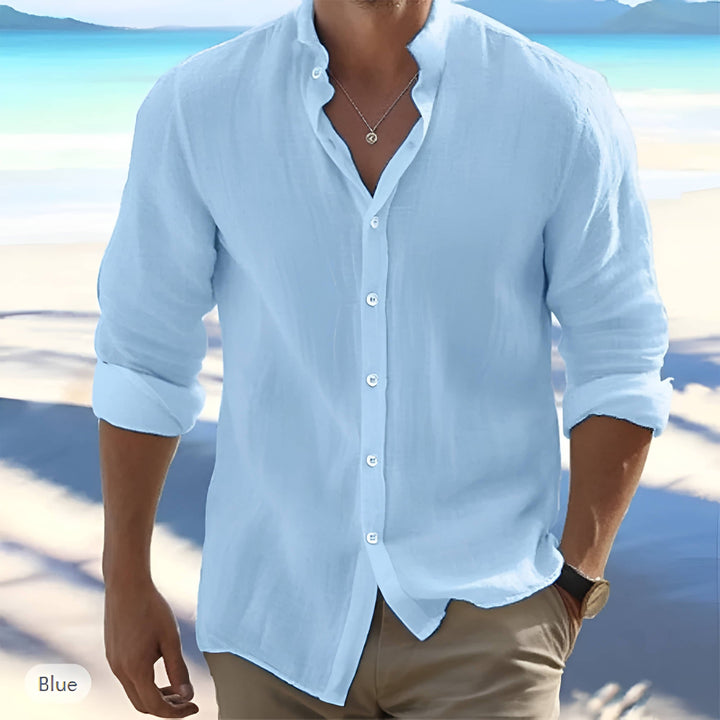 Men's Lightweight Long Sleeve Cotton Summer Shirt