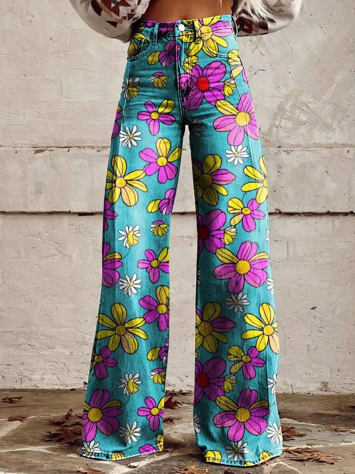 Women's Floral Print Trousers