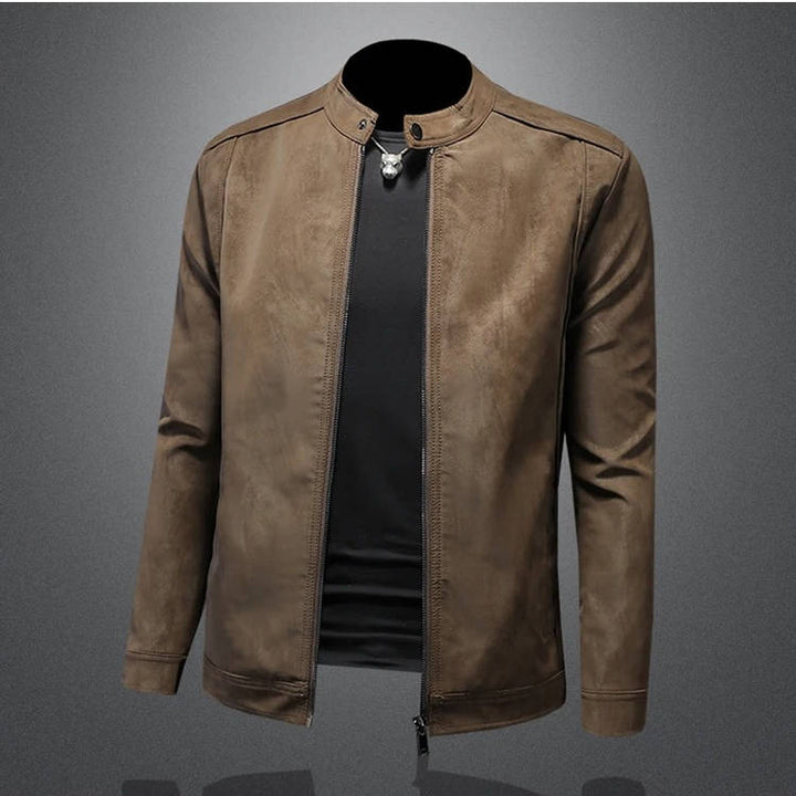 Men's Stylish Matte Leather Jacket