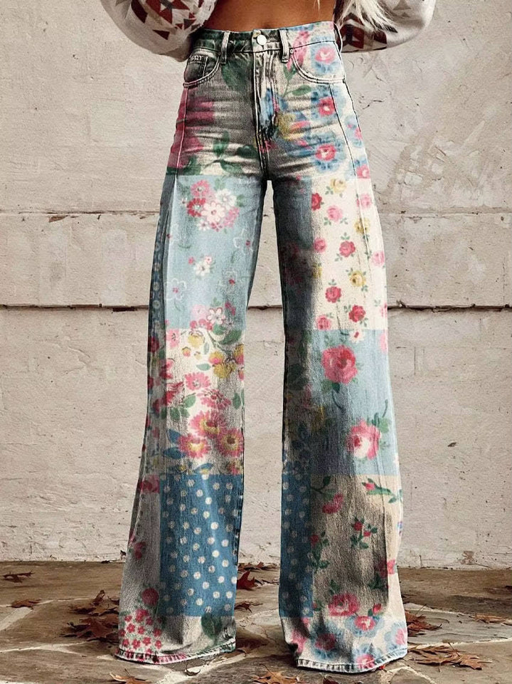 Women's Floral Print Trousers