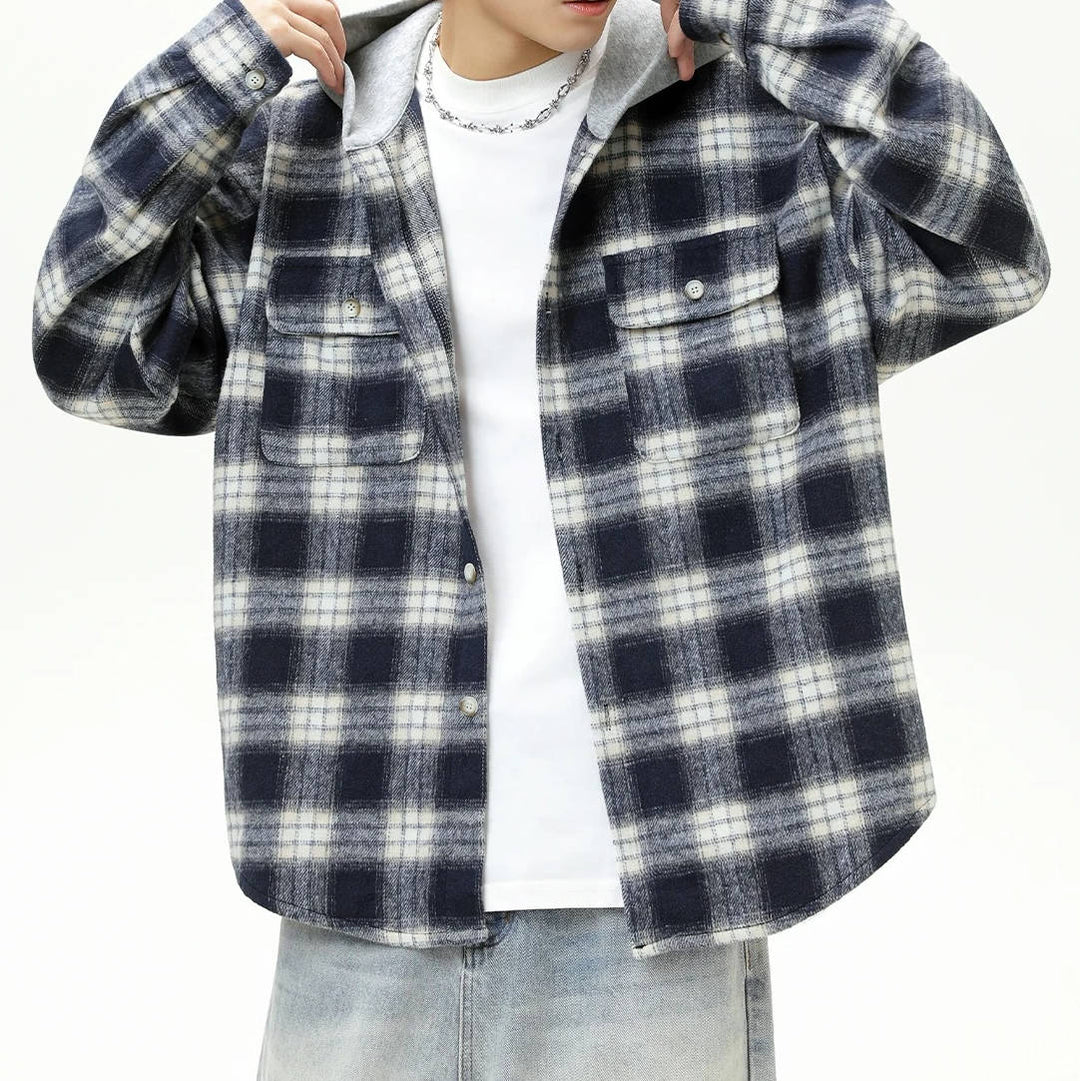 Men's Hooded Flannel Shirt