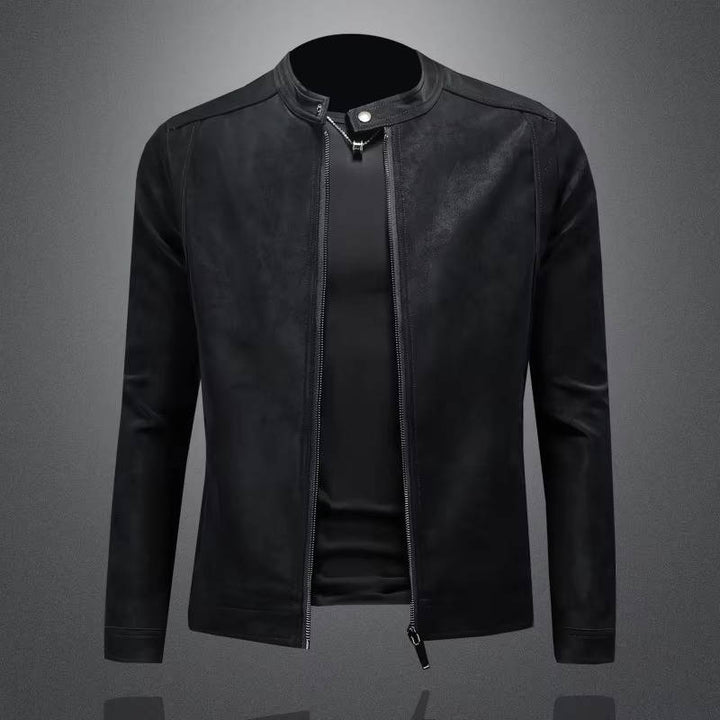 Men's Stylish Matte Leather Jacket