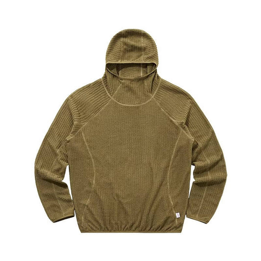 Thermische hoodie voor heren met geribde boorden voor winterdagen