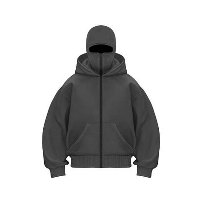 Sudadera con capucha y pasamontañas extragrande para hombre, para todas las estaciones
