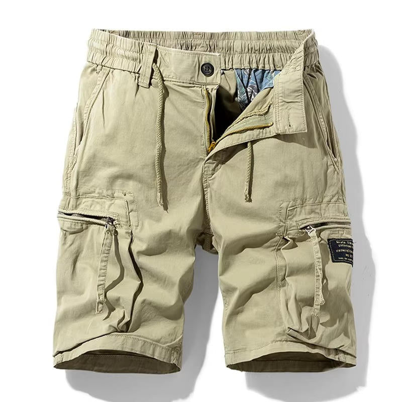 Men's Summer Multi-Pocket Cotton Cargo Shorts