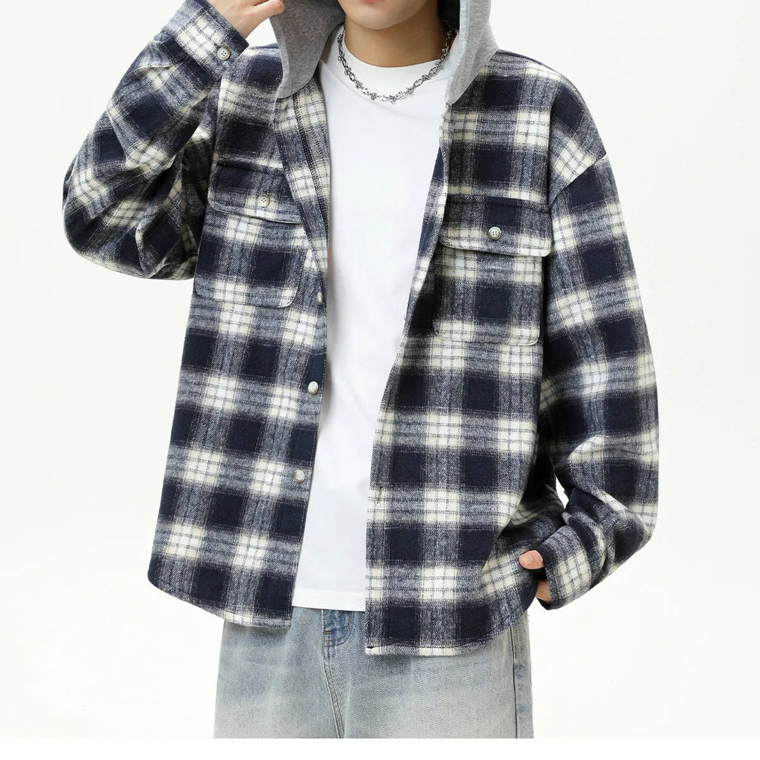 Men's Hooded Flannel Shirt