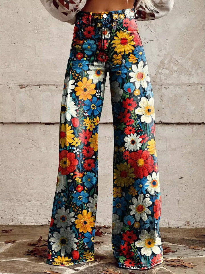 Women's Floral Print Trousers