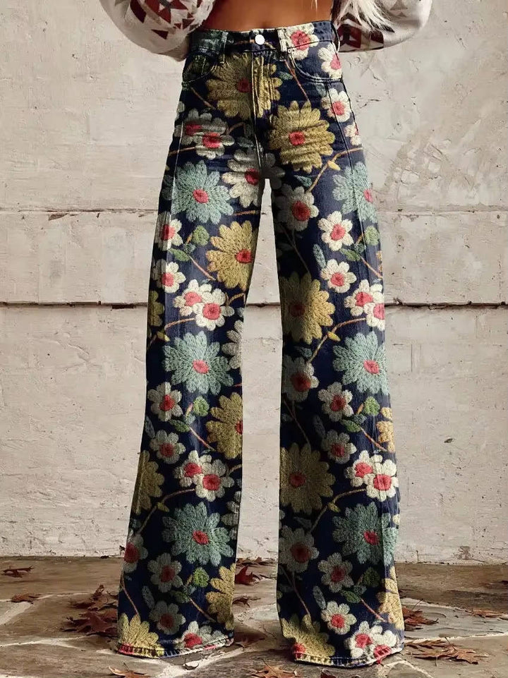 Women's Floral Print Trousers