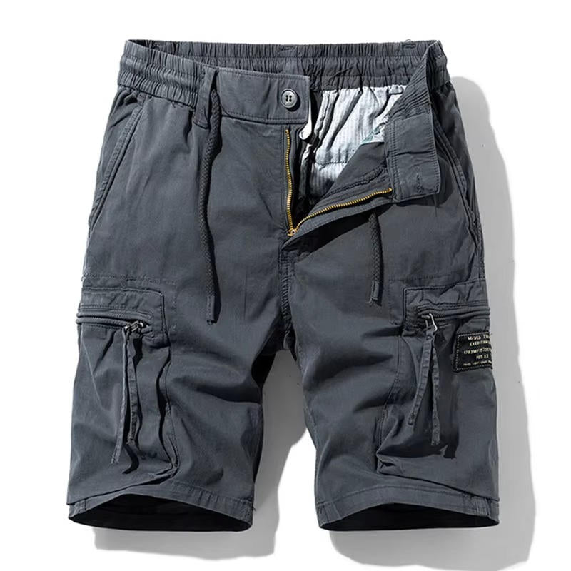Men's Summer Multi-Pocket Cotton Cargo Shorts