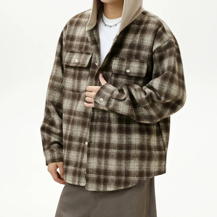 Men's Hooded Flannel Shirt