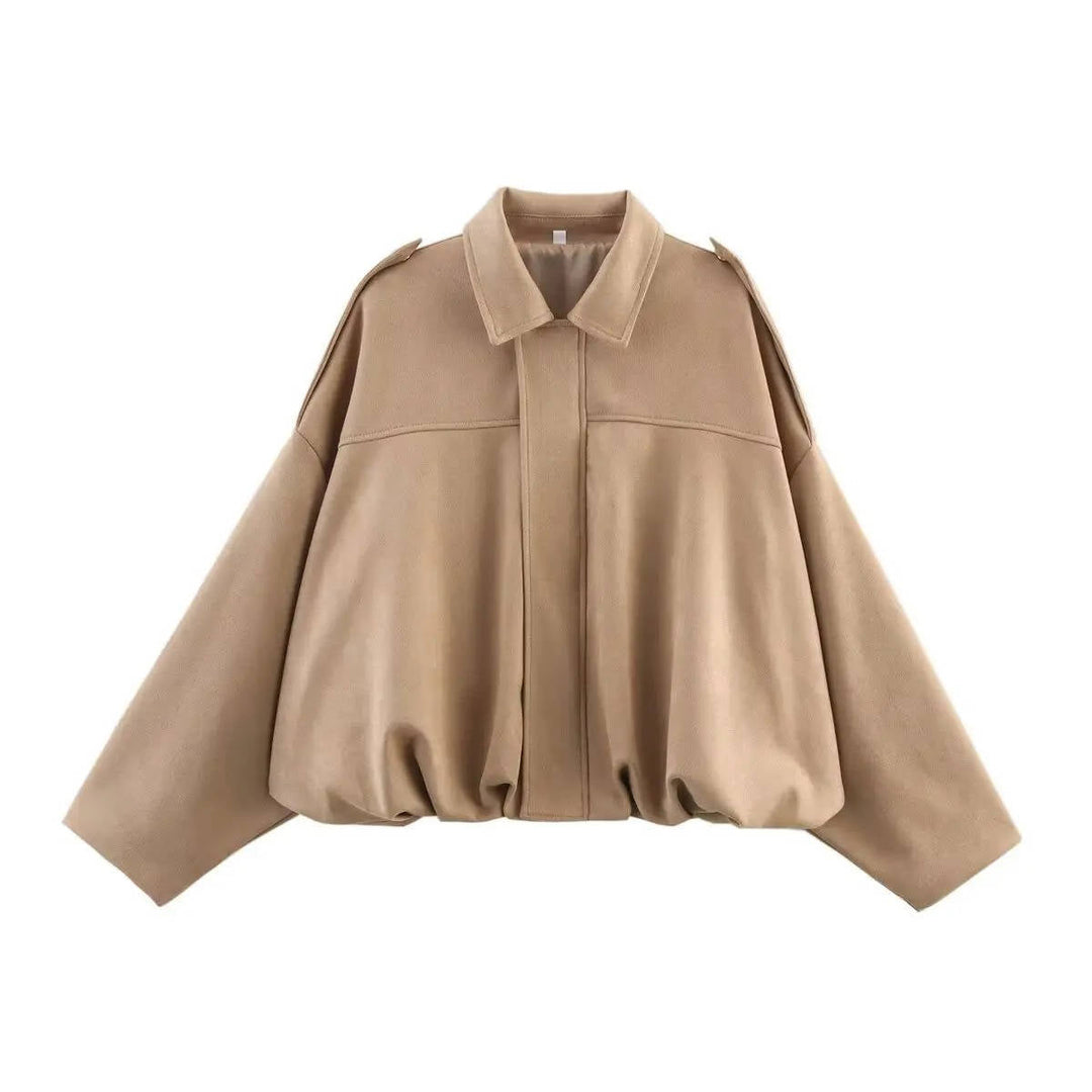 Women's Stylish Cropped Jacket with Collar