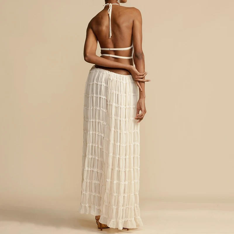 Women's Boho Backless Maxi Dress for Summer