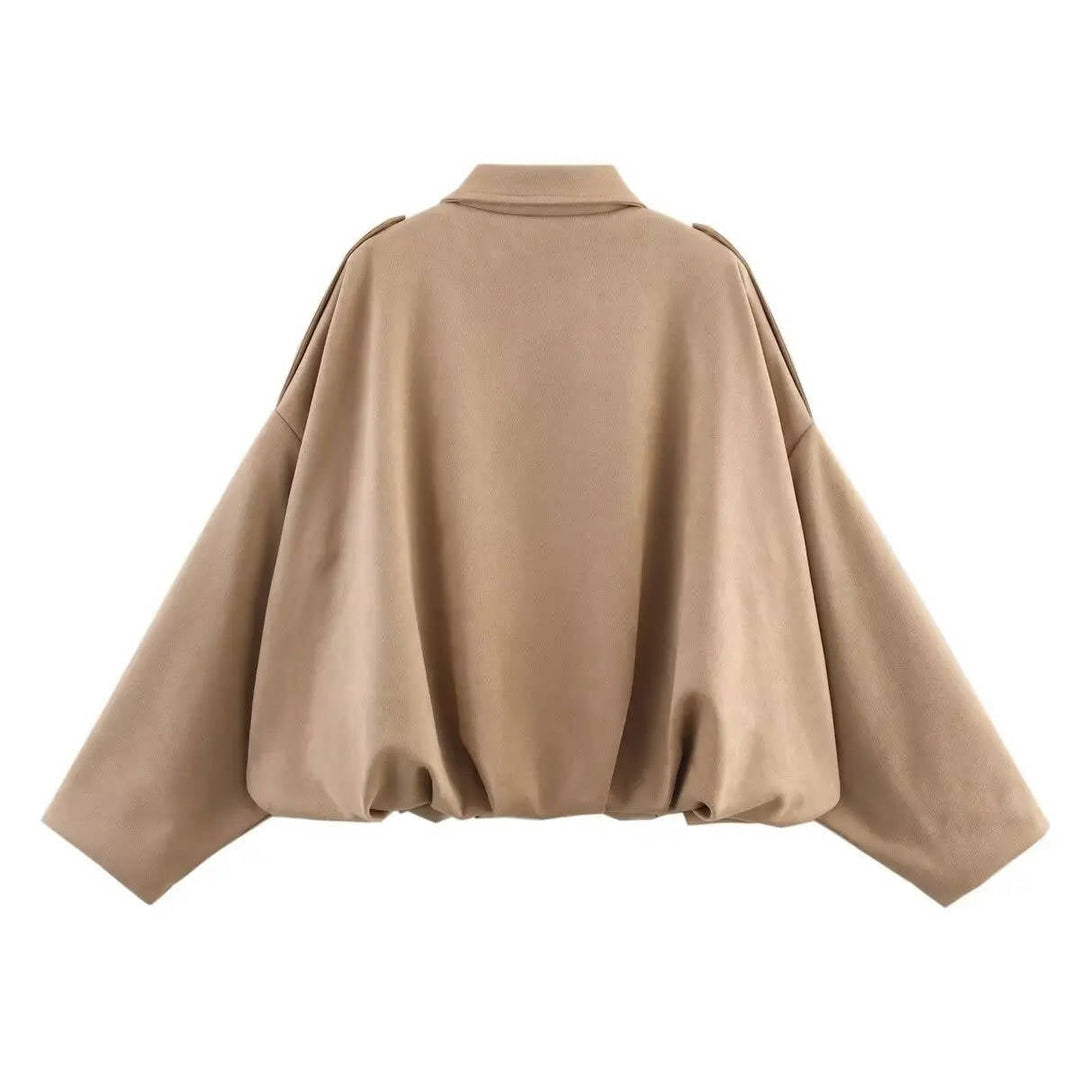 Women's Stylish Cropped Jacket with Collar