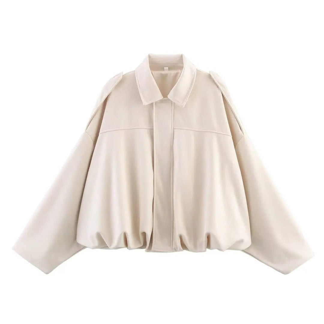 Women's Stylish Cropped Jacket with Collar