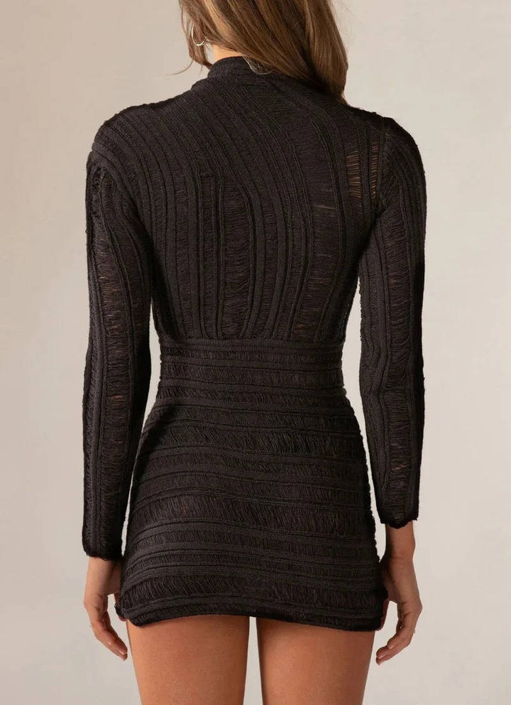Women's Hollow Out Mini Dress for Stylish Summer Looks