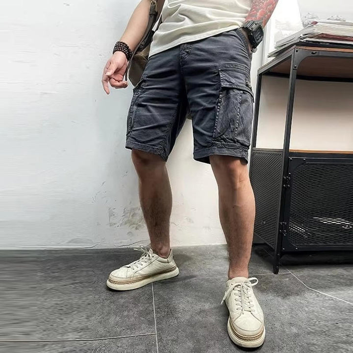 Men's Summer Multi-Pocket Cotton Cargo Shorts