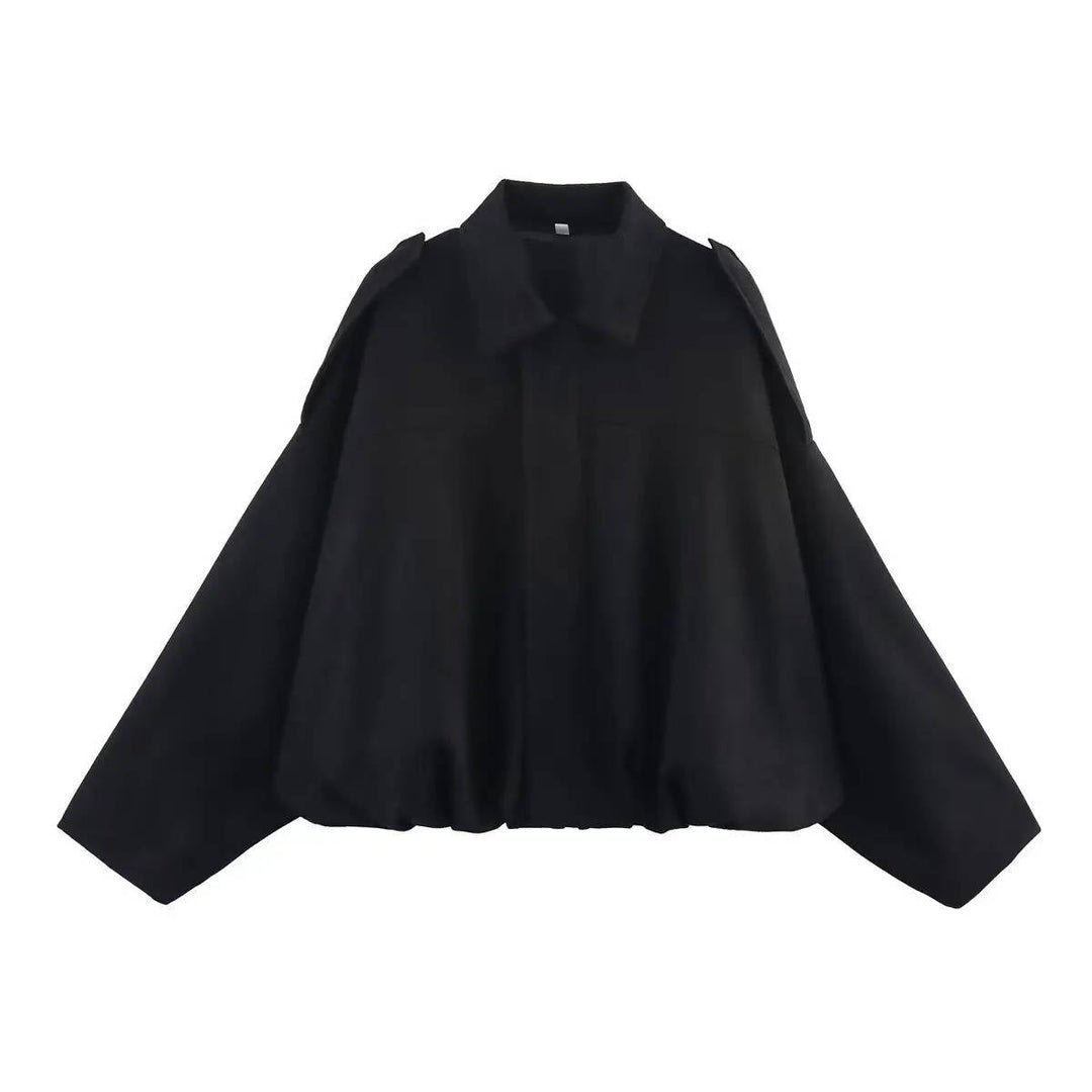 Women's Stylish Cropped Jacket with Collar