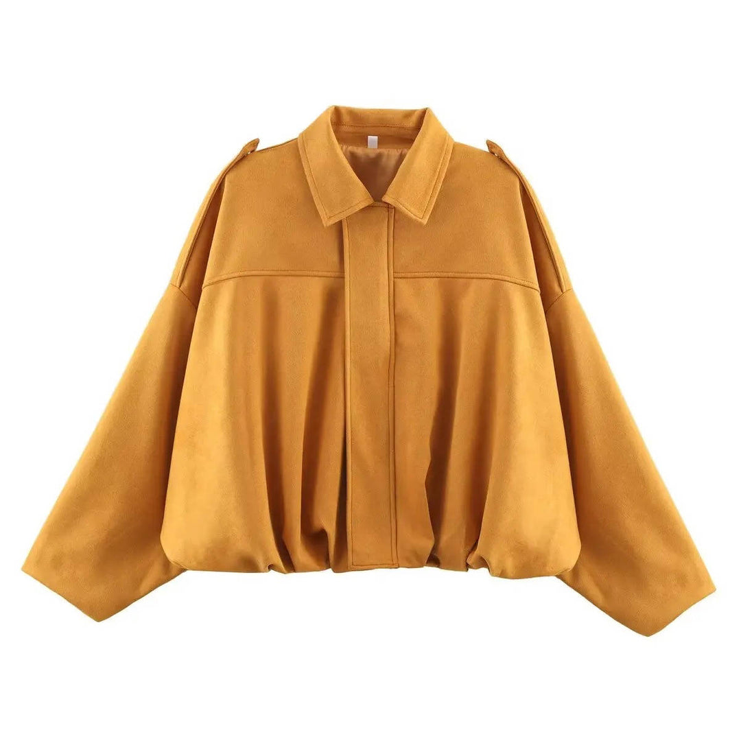 Women's Stylish Cropped Jacket with Collar