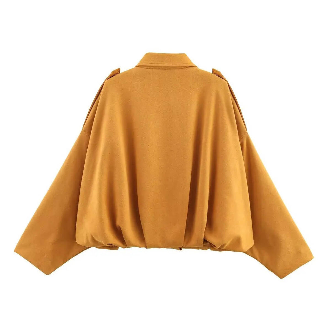 Women's Stylish Cropped Jacket with Collar