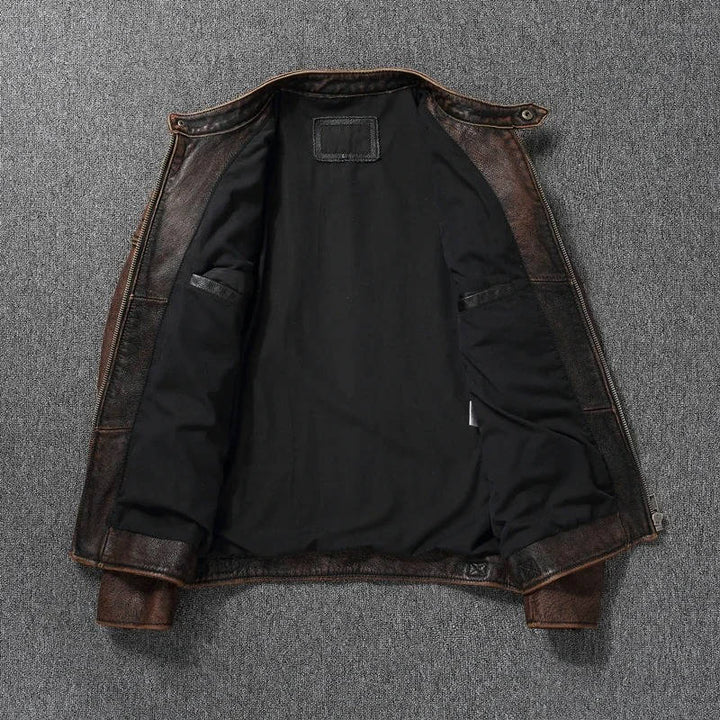 Men's Premium Quilted Leather Biker Jacket