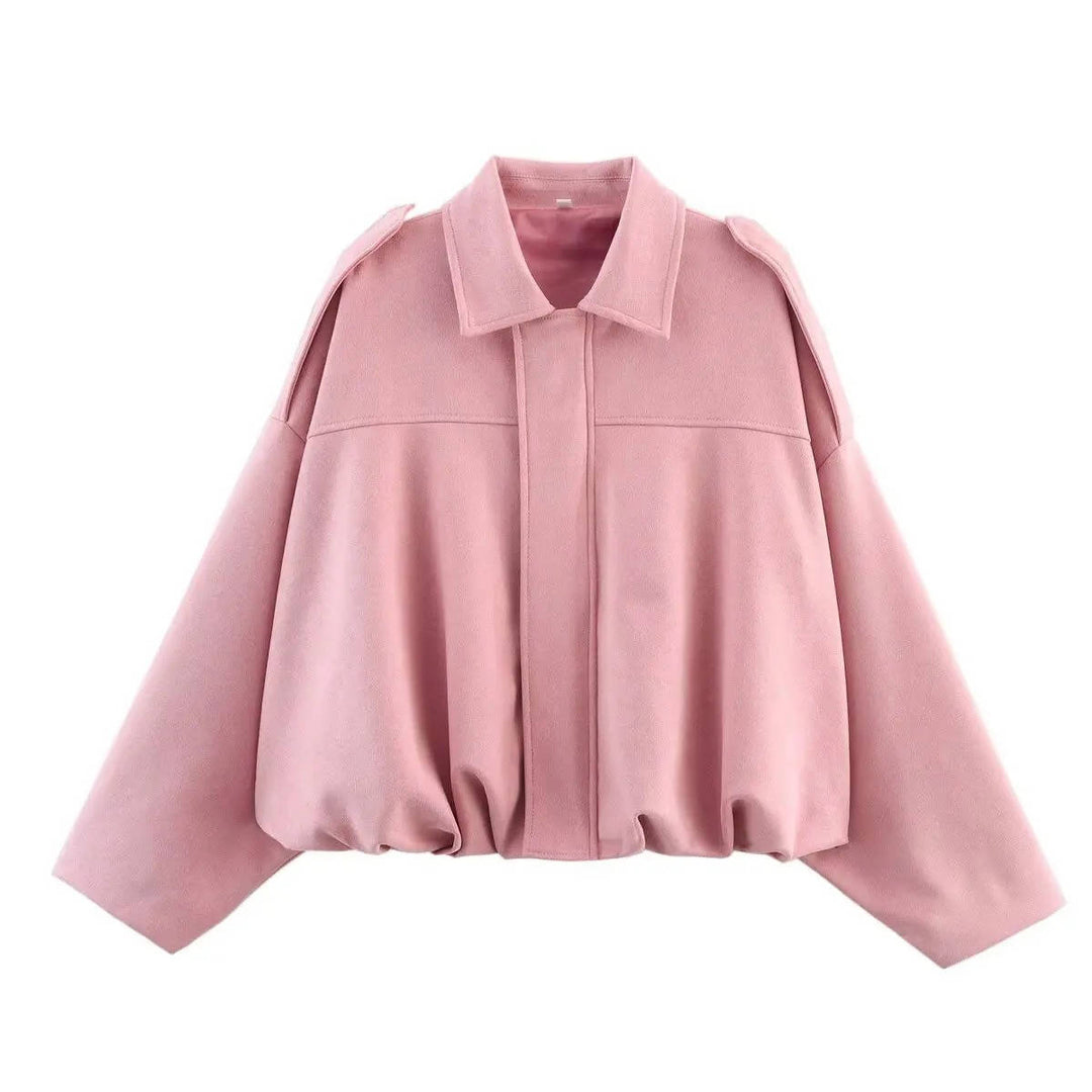 Women's Stylish Cropped Jacket with Collar