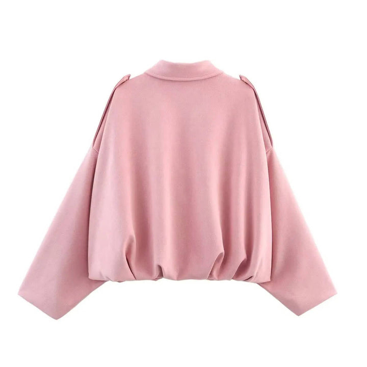 Women's Stylish Cropped Jacket with Collar