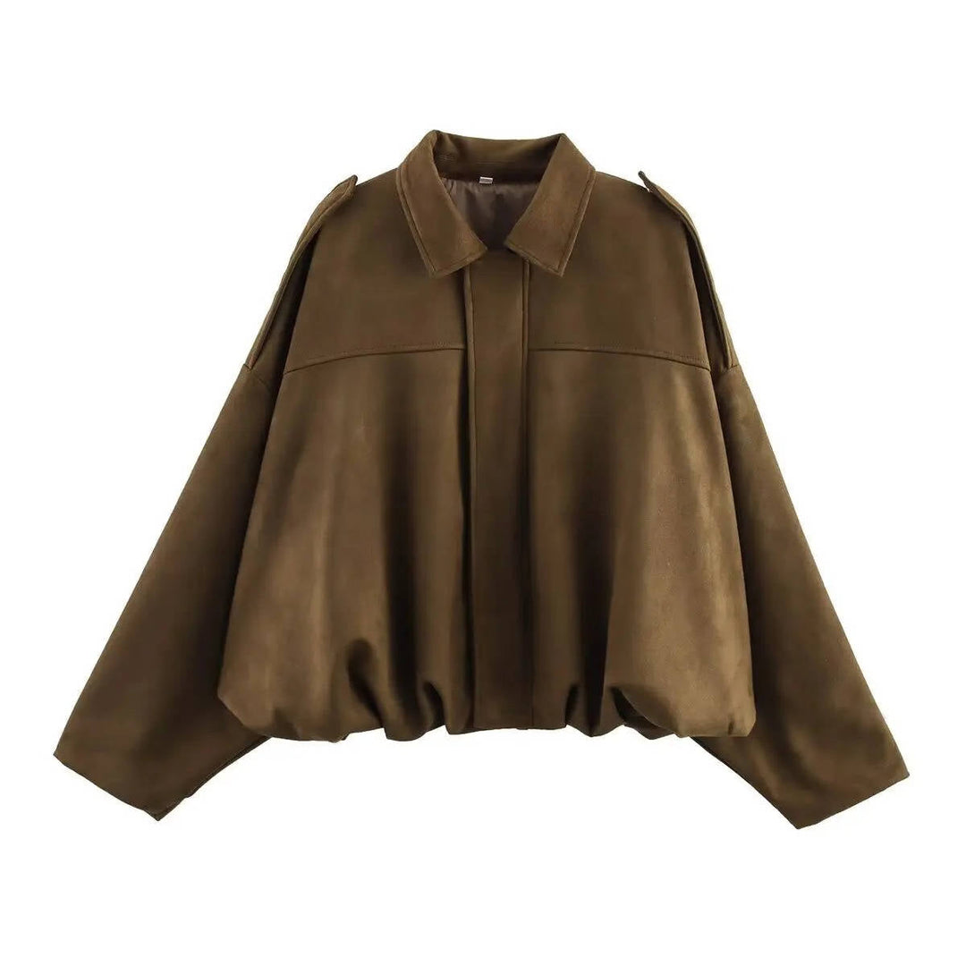 Women's Stylish Cropped Jacket with Collar