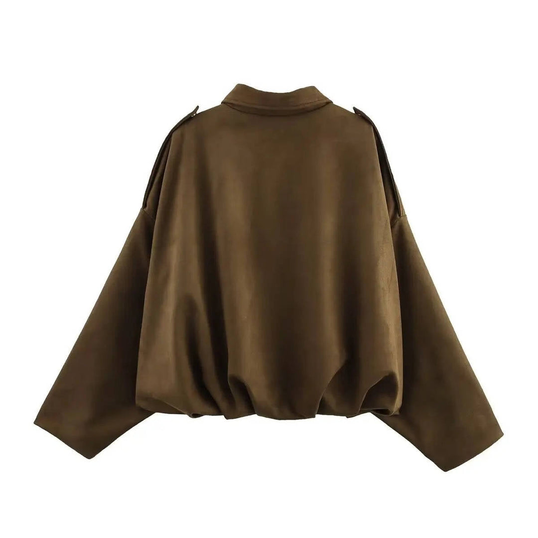 Women's Stylish Cropped Jacket with Collar