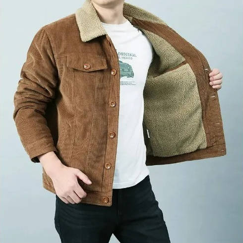Men's Corduroy Sherpa Lined Jacket