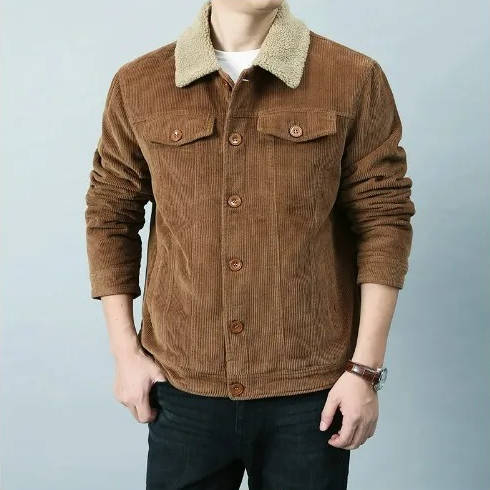 Men's Corduroy Sherpa Lined Jacket