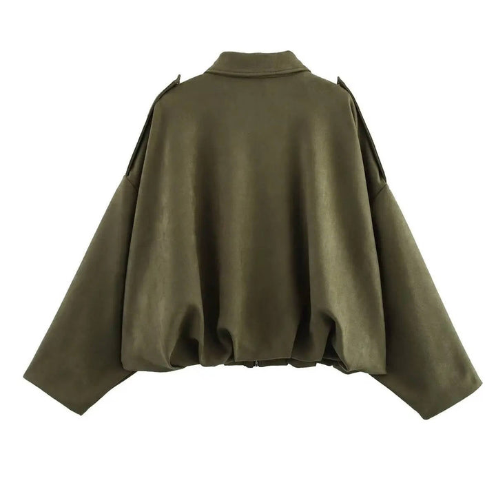 Women's Stylish Cropped Jacket with Collar