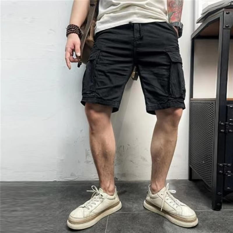 Men's Summer Multi-Pocket Cotton Cargo Shorts