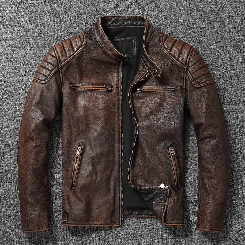 Men's Premium Quilted Leather Biker Jacket