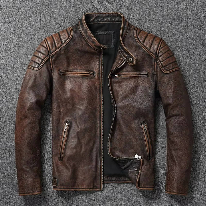 Men's Premium Quilted Leather Biker Jacket