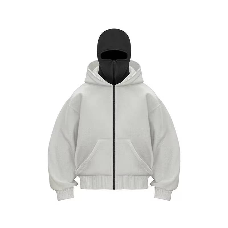 Sudadera con capucha y pasamontañas extragrande para hombre, para todas las estaciones
