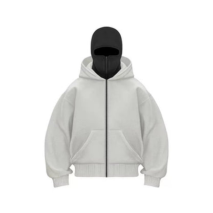 Sudadera con capucha y pasamontañas extragrande para hombre, para todas las estaciones