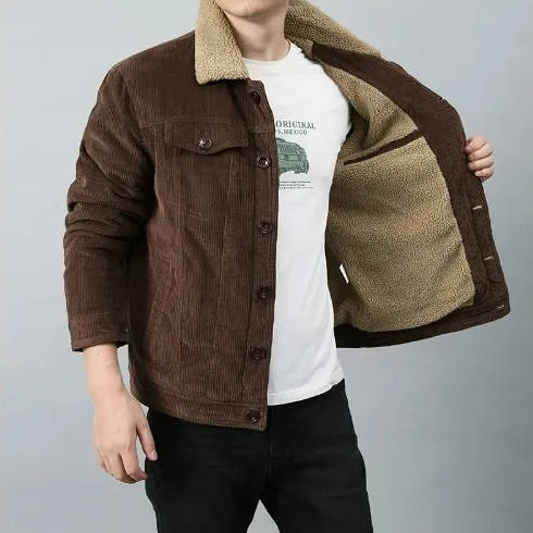 Men's Corduroy Sherpa Lined Jacket
