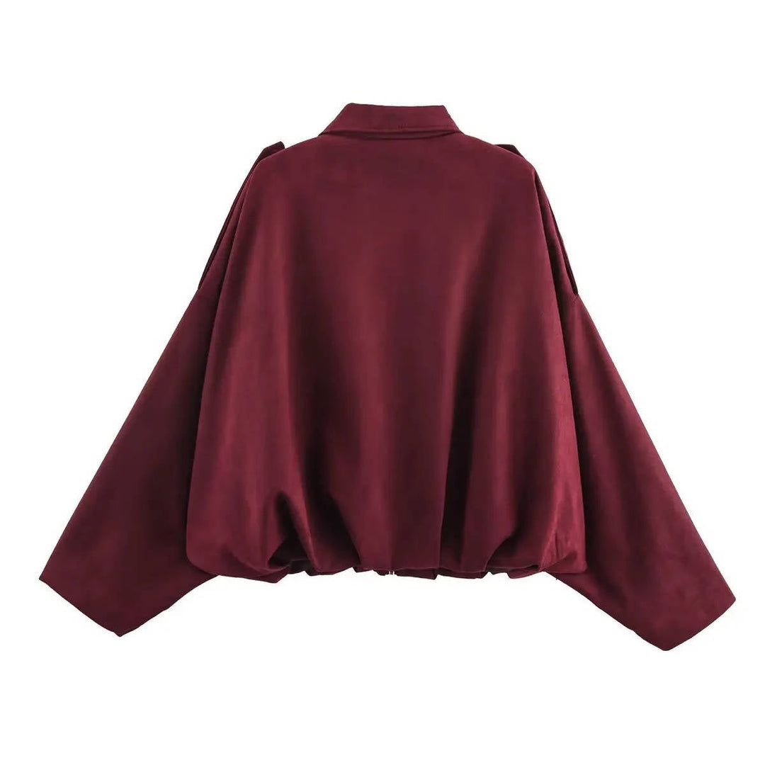 Women's Stylish Cropped Jacket with Collar