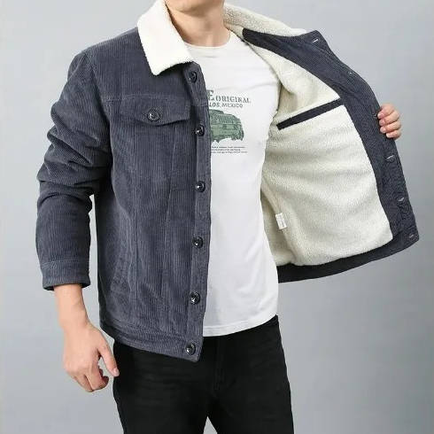 Men's Corduroy Sherpa Lined Jacket